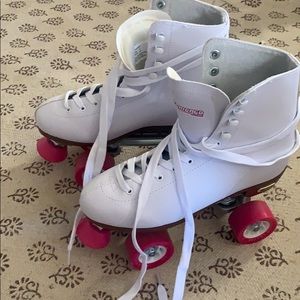 White roller skates